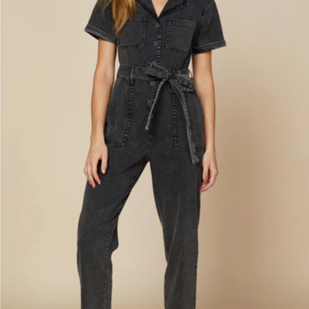Skies Are Blue Kendall Black Denim Jumpsuit